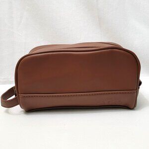 Cremo Men's Brown Faux Leather Dopp Kit - Travel Toiletry Shave Bag